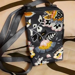 Vera Bradley Crossbody Phone Case/Wallet Grey
